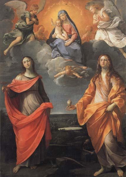 Guido Reni Madonna of the Snow with SS.Lucy and Mary Magdalen oil painting image